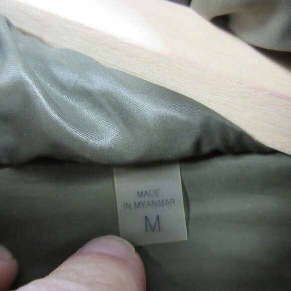 S13 Chalet Belted Faux Fur Women's M Green Trim Down Hooded Puffer Jacket - Picture 5 of 16